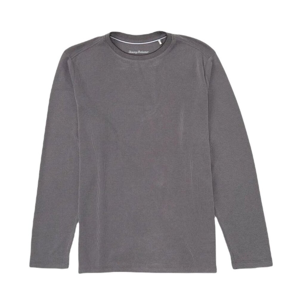 Tommy Bahama Men's Big & Tall 2XB Black Coastal Crest Long Sleeve Crew T-Shirt